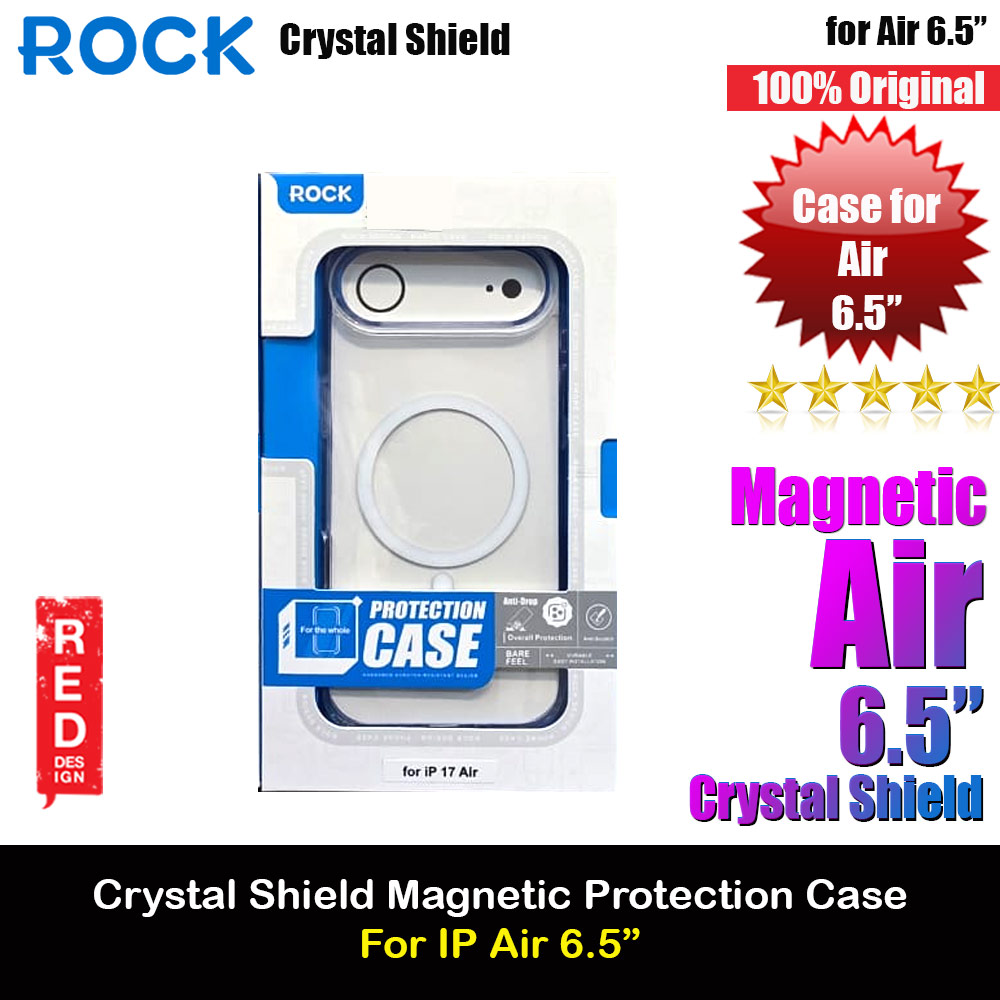 Picture of Rock Crystal Shield Magnetic Drop Protection Case for iPhone Air 6.5 (Clear) Apple iPhone Air 6.5- Apple iPhone Air 6.5 Cases, Apple iPhone Air 6.5 Covers, iPad Cases and a wide selection of Apple iPhone Air 6.5 Accessories in Malaysia, Sabah, Sarawak and Singapore 