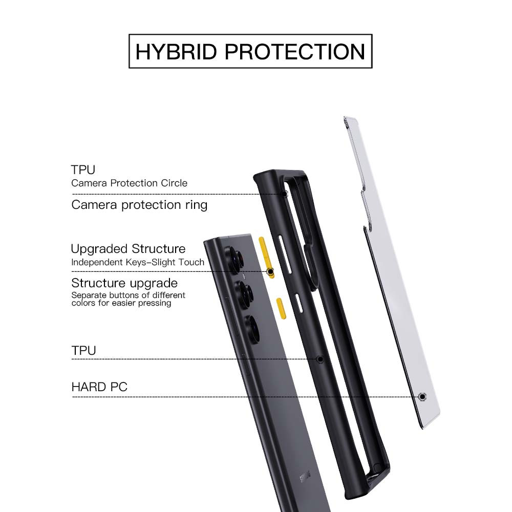 Picture of Samsung Galaxy S23 Plus Case | Rock Guard Clear Drop Protection Case for Samsung Galaxy S23 Plus 6.6 (Clear Blue)