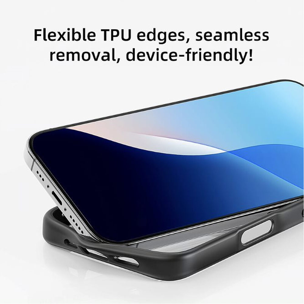 Picture of Apple iPhone 16 Pro 6.3 Case | Rock Guard Clear Transparent Magsafe Compatible Drop Protection Case for iPhone 16 Pro 6.3 (Clear Blue)