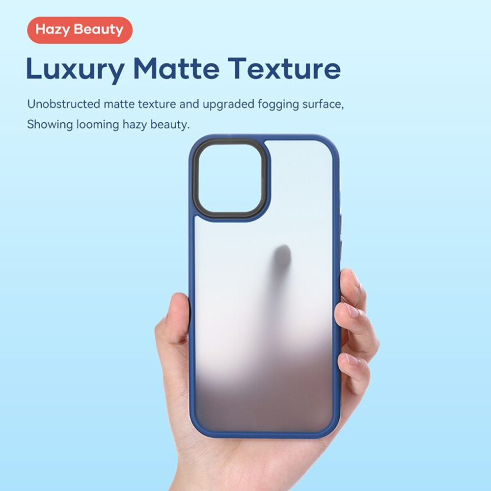 Picture of Apple iPhone 13 Pro 6.1 Case | Rock Guard Pro Anti Finger Print Drop Protection Case for iPhone 13 Pro 6.1 (Matte Blue)