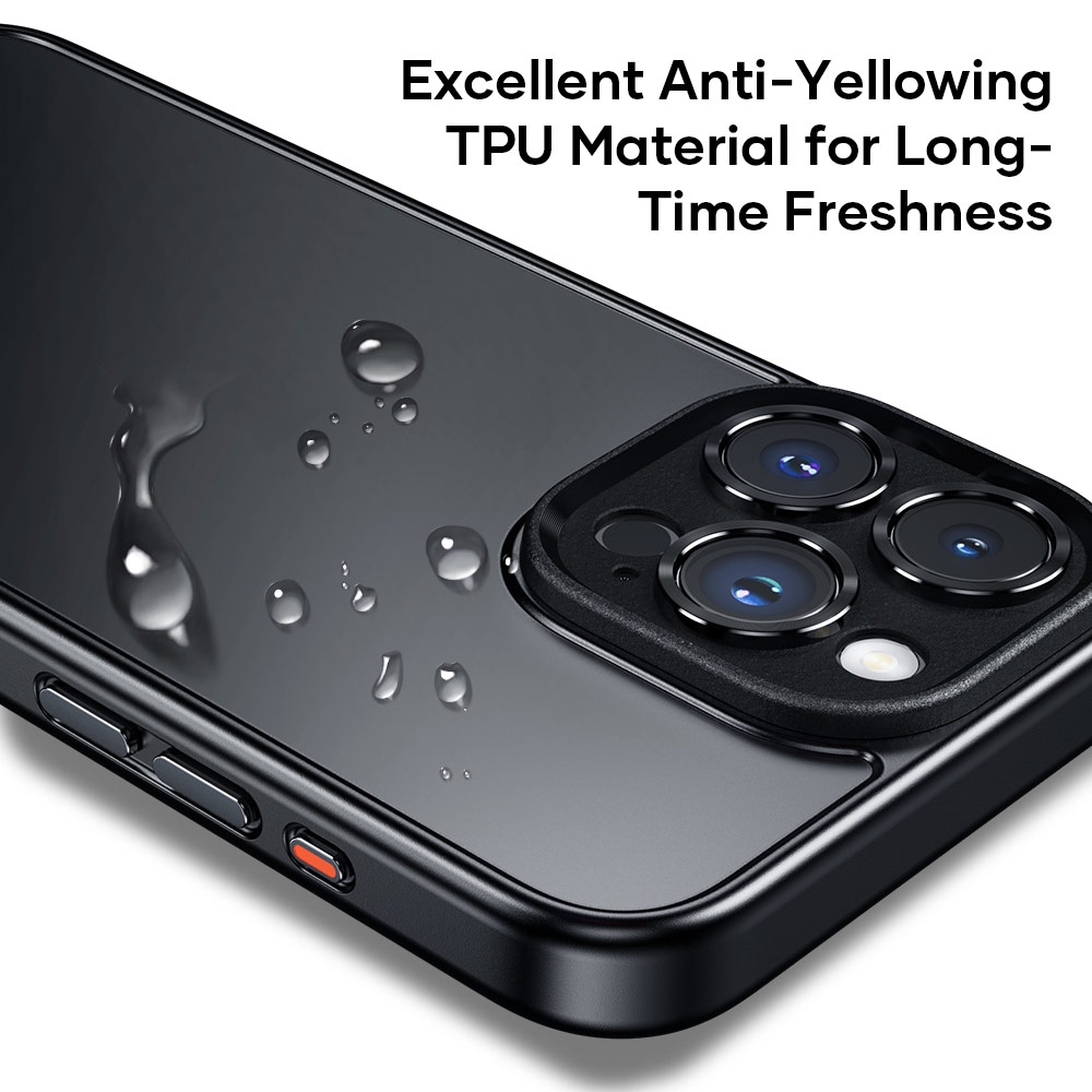 Picture of Apple iPhone 15 Pro 6.1 Case | Rock Guard Touch Lens Protection Anti Finger Print Drop Protection Case for iPhone 15 Pro 6.1 (Matte Blue)