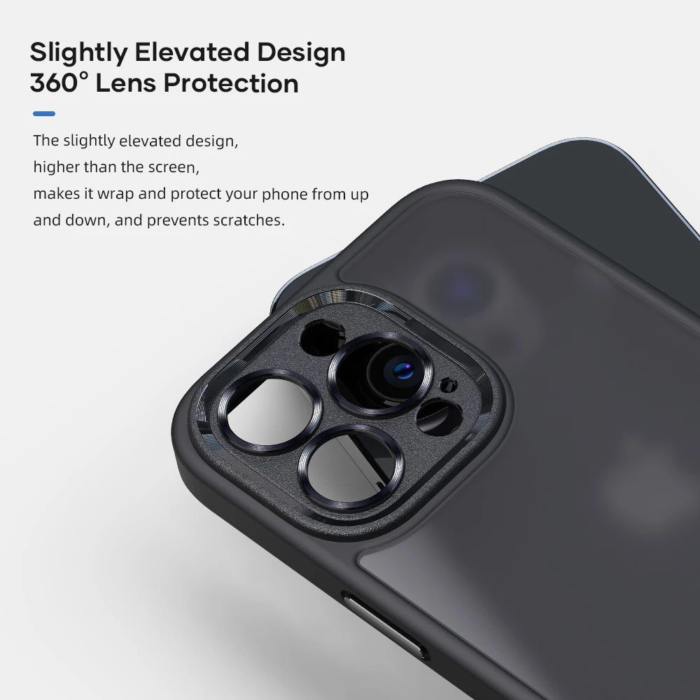 Picture of Apple iPhone 13 Pro 6.1 Case | Rock Guard Touch Lens Protection  Anti Finger Print Drop Protection Case for iPhone 13 Pro 6.1 (Matte Pink)