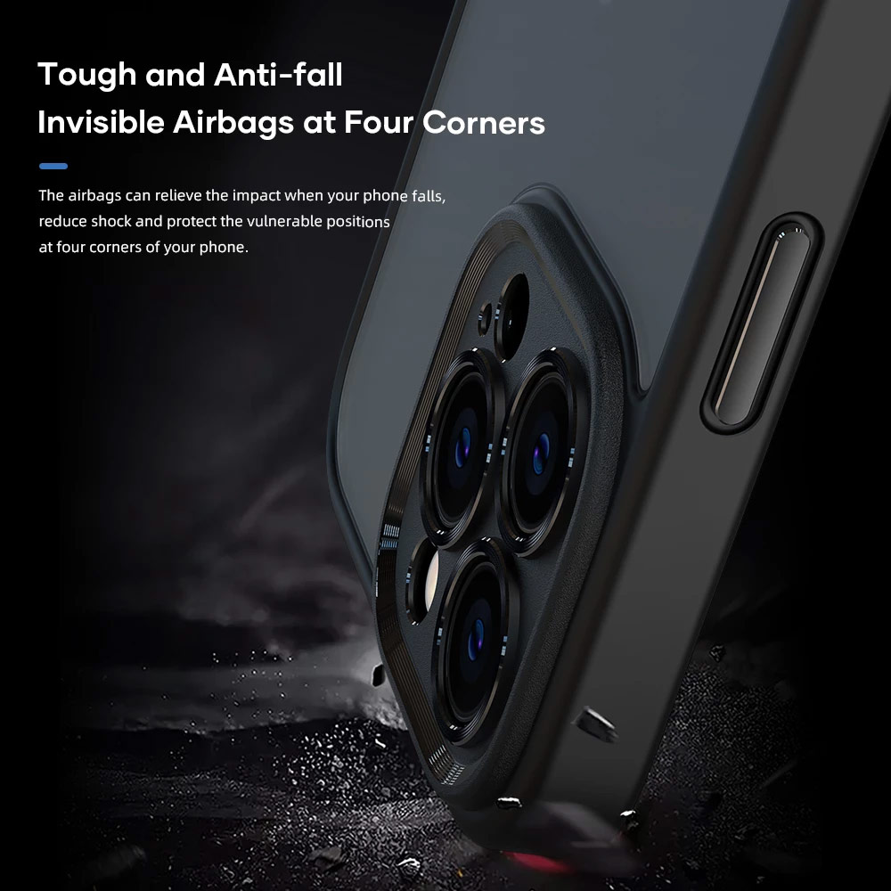 Picture of Apple iPhone 13 Pro 6.1 Case | Rock Guard Touch Lens Protection  Anti Finger Print Drop Protection Case for iPhone 13 Pro 6.1 (Matte Pink)