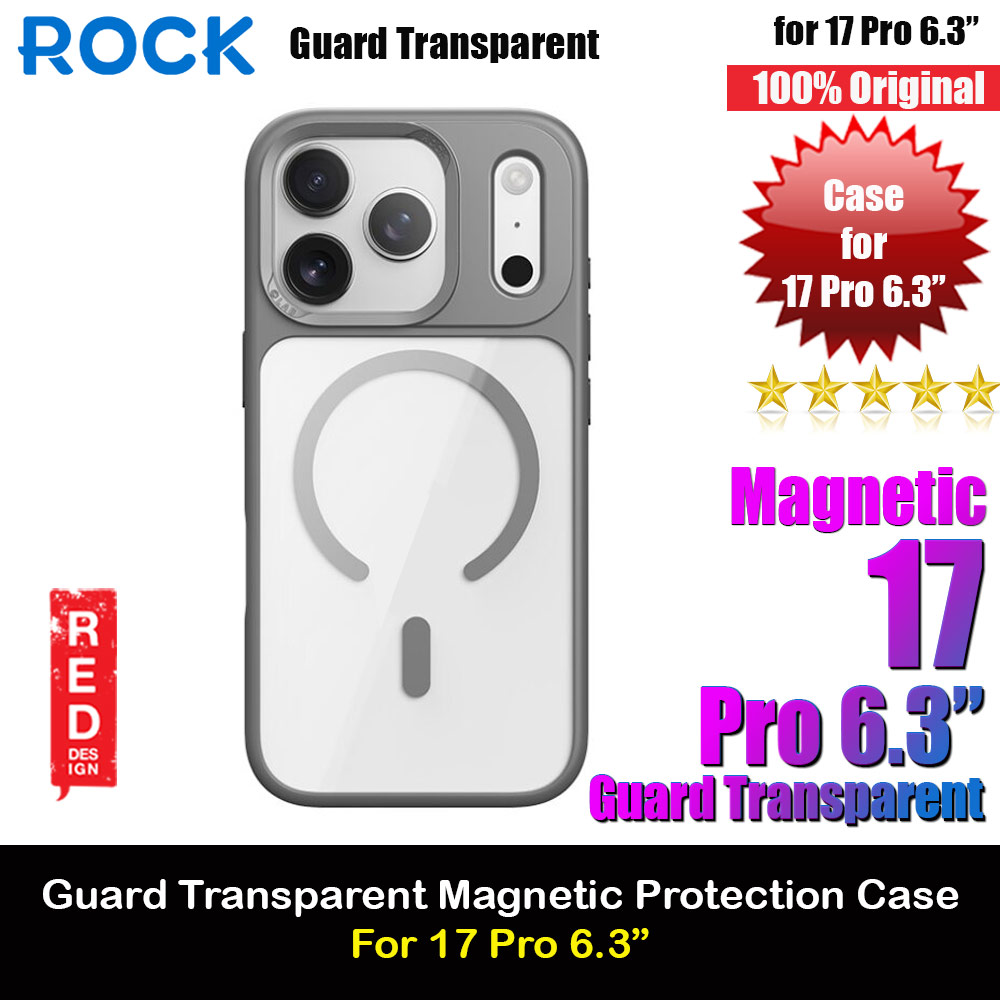 Picture of Rock Guard Transparent Magnetic Anti Drop Protection Case for iPhone 17 Pro 6.3 (Grey) Apple iPhone 17 Pro 6.3- Apple iPhone 17 Pro 6.3 Cases, Apple iPhone 17 Pro 6.3 Covers, iPad Cases and a wide selection of Apple iPhone 17 Pro 6.3 Accessories in Malaysia, Sabah, Sarawak and Singapore 