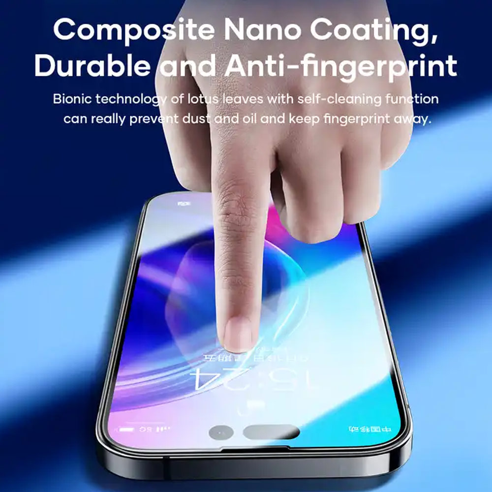 Picture of Apple iPhone 15 Pro 6.1  | Rock 4K HD Full Coverage Tempered Glass for iPhone 15 Pro 6.1 (HD Clear)