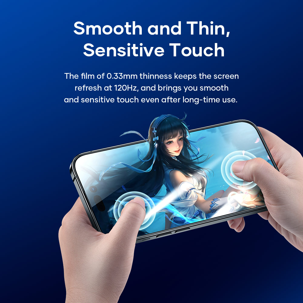 Picture of Apple iPhone 15 Pro 6.1  | Rock 4K HD Full Coverage Tempered Glass for iPhone 15 Pro 6.1 (HD Clear)