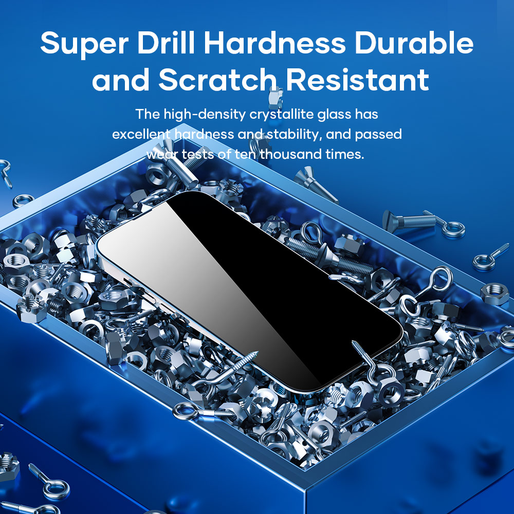 Picture of Apple iPhone 15 Pro 6.1  | Rock 4K HD Full Coverage Tempered Glass for iPhone 15 Pro 6.1 (HD Clear)