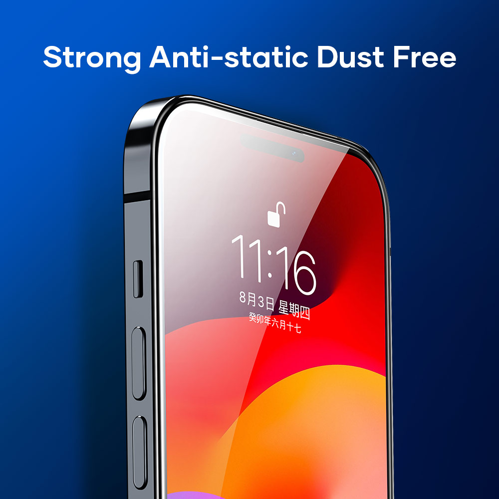 Picture of Apple iPhone 15 Pro 6.1  | Rock 4K HD Full Coverage Tempered Glass for iPhone 15 Pro 6.1 (HD Clear)