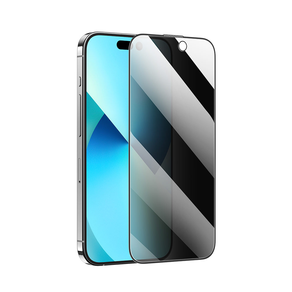 Picture of Apple iPhone 15 Pro 6.1  | Rock Anti Peep HD Full Coverage Tempered Glass for iPhone 15 Pro 6.1 (Privacy)