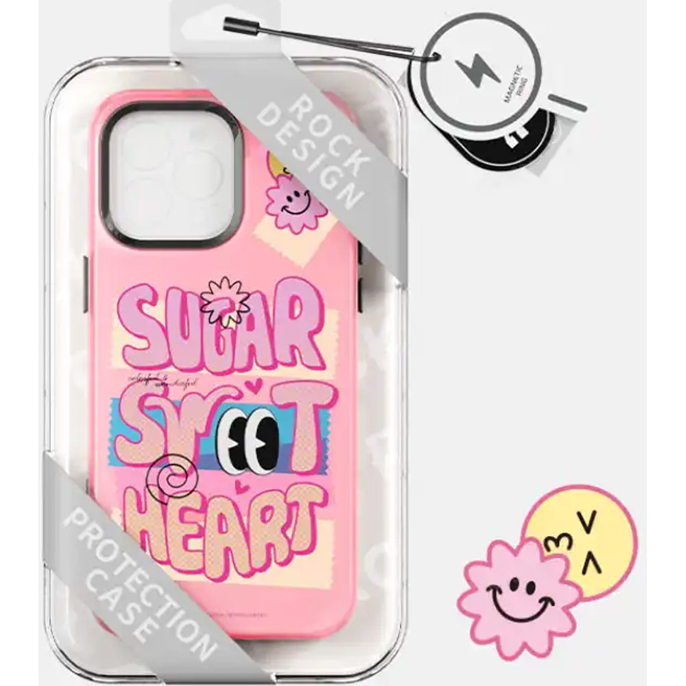 Picture of Apple iPhone 15 Pro 6.1 Case | Rock Inshare Graffiti Hiqh Quality Print Colorful Drop Protection Case for iPhone 15 Pro 6.1 (Yellow)