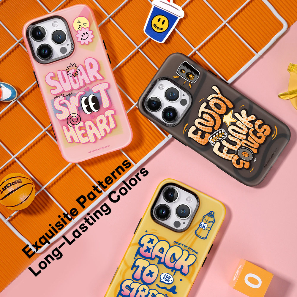 Picture of Apple iPhone 15 Pro 6.1 Case | Rock Inshare Graffiti Hiqh Quality Print Colorful Drop Protection Case for iPhone 15 Pro 6.1 (Yellow)