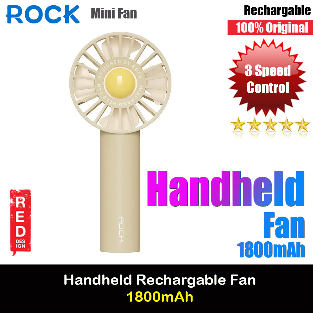 Picture of Rock 3 Speed Wind Force Portable Hold Handheld Mini Rechargeable Fan 1800mAh (Plain Yellow) Red Design- Red Design Cases, Red Design Covers, iPad Cases and a wide selection of Red Design Accessories in Malaysia, Sabah, Sarawak and Singapore 