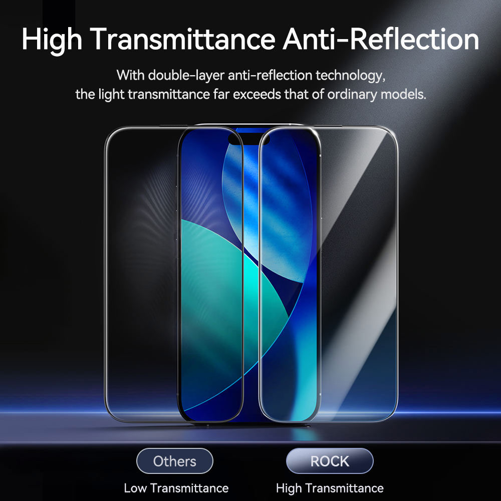 Picture of Apple iPhone 17 6.3 | Rock Anti Peep HD Full Coverage Tempered Glass for iPhone 17 Pro | 17 6.3 (Privacy)