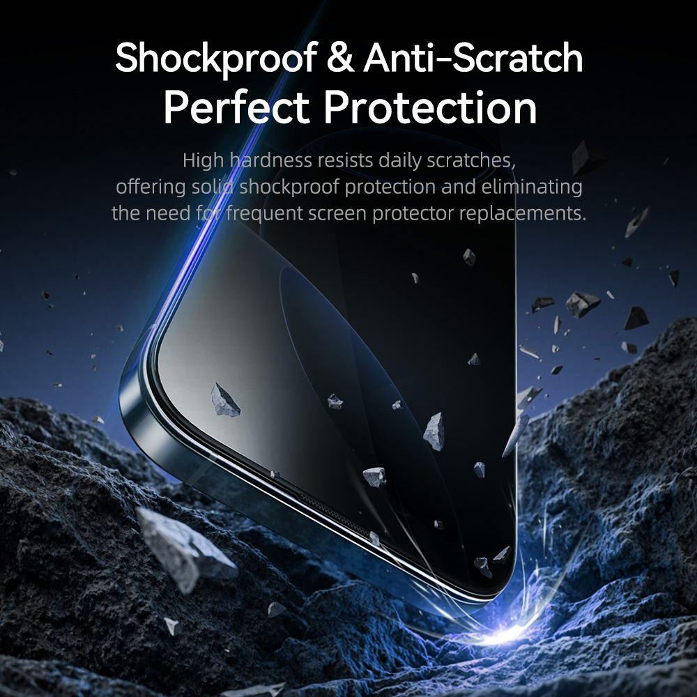 Picture of Apple iPhone 17 6.3  | Rock Anti Peep HD Full Coverage Tempered Glass for iPhone 17 Pro | 17 6.3 (Privacy)