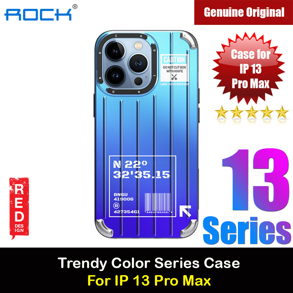 Picture of Rock Trendy Travel Luggage Design Irisdecent Gredient Color Drop Protection Anti Finger Print Case for iPhone 13 Pro Max 6.7 (Blue) Apple iPhone 13 Pro Max 6.7- Apple iPhone 13 Pro Max 6.7 Cases, Apple iPhone 13 Pro Max 6.7 Covers, iPad Cases and a wide selection of Apple iPhone 13 Pro Max 6.7 Accessories in Malaysia, Sabah, Sarawak and Singapore 