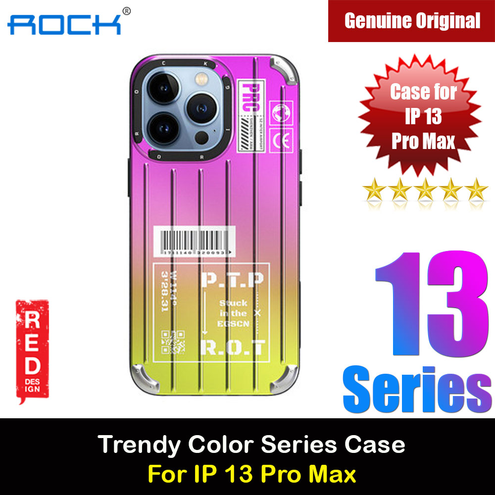 Picture of Rock Trendy Travel Luggage Design Irisdecent Gredient Color Drop Protection Anti Finger Print Case for iPhone 13 Pro Max 6.7 (Pink) Apple iPhone 13 Pro Max 6.7- Apple iPhone 13 Pro Max 6.7 Cases, Apple iPhone 13 Pro Max 6.7 Covers, iPad Cases and a wide selection of Apple iPhone 13 Pro Max 6.7 Accessories in Malaysia, Sabah, Sarawak and Singapore 