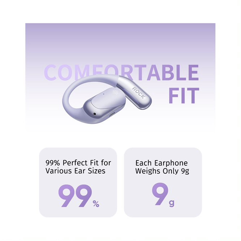 Picture of Rock X911 OWS Bluetooth Earphones Open Ear Comfort Hook Design Earphone Music Call Noise Cancellation (Gold Shin Chan)