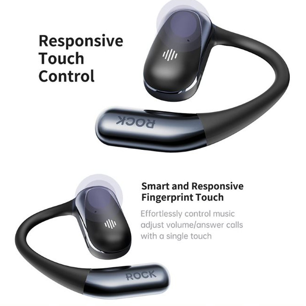 Picture of Rock X911 OWS Bluetooth Earphones Open Ear Comfort Hook Design Earphone Music Call Noise Cancellation (Gold Shin Chan)