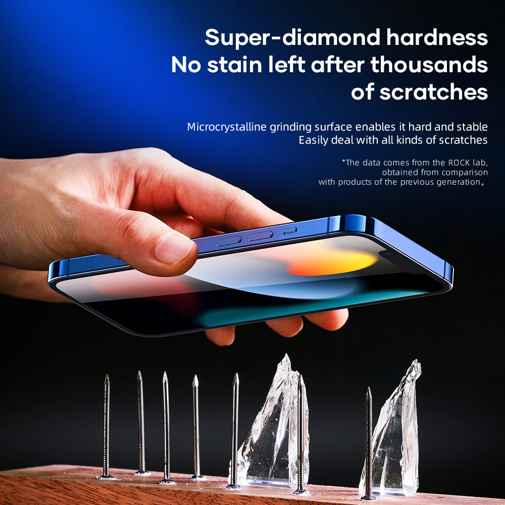 Picture of Apple iPhone 13 Pro Max 6.7  | Rock Space HD Full Coverage Anti Static Tempered Glass for iPhone 13 Pro Max 6.7 (Anti Static Clear)