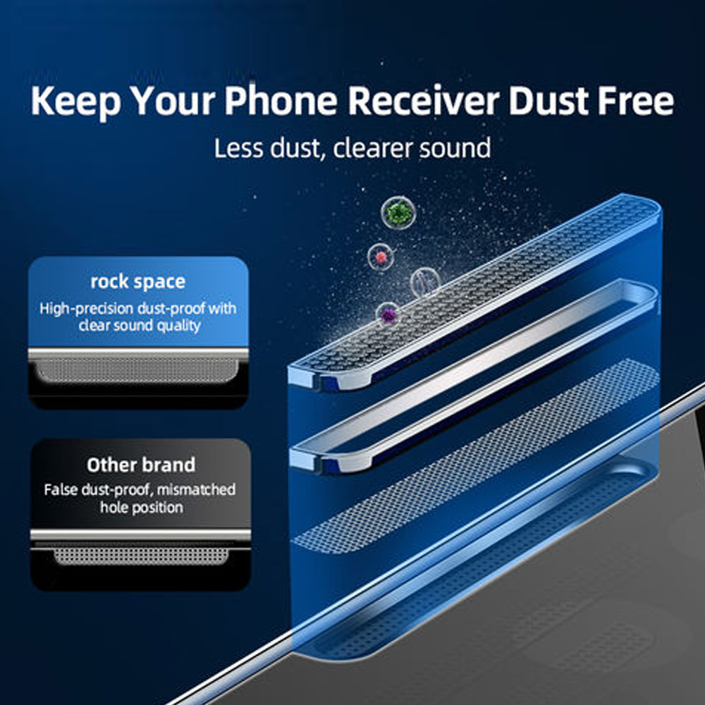 Picture of Apple iPhone 13 6.1  | Rock Space HD Full Coverage Tempered Glass with Dust Filter with Easy Installation Helper Tools for iPhone 14 13 Pro 6.1 (Crsytal Clear HD)