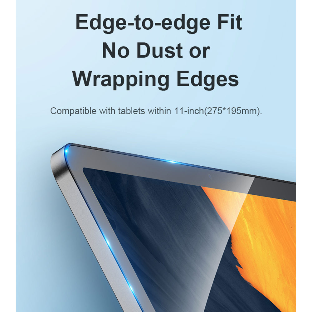 Picture of Apple iPad 10.2 7th gen 2019 Screen Protector | Rock Space Custom Made Crack Proof Explosion Proof Flexible TPU Soft Screen Protector for Tablet iPad up to 11 inches 295mm x 195mm (HD Clear)