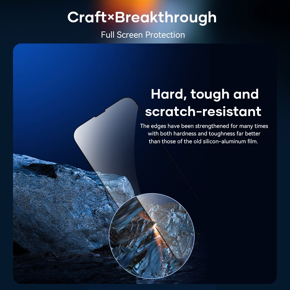 Picture of Apple iPhone 13 mini 5.4 | Rock Space HD Full Coverage Tempered Glass for iPhone 13 Mini 5.4 (Privacy Anti View Anti Peep)