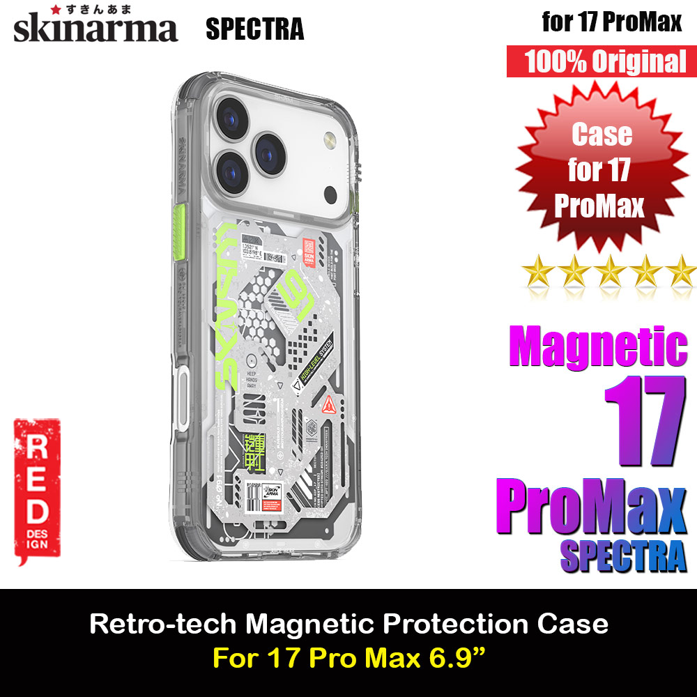 Picture of Skinarma Spectra Magcharge Drop Protection Case for iPhone 17 Pro Max 6.9 (Grey) Apple iPhone 17 Pro Max 6.9- Apple iPhone 17 Pro Max 6.9 Cases, Apple iPhone 17 Pro Max 6.9 Covers, iPad Cases and a wide selection of Apple iPhone 17 Pro Max 6.9 Accessories in Malaysia, Sabah, Sarawak and Singapore 