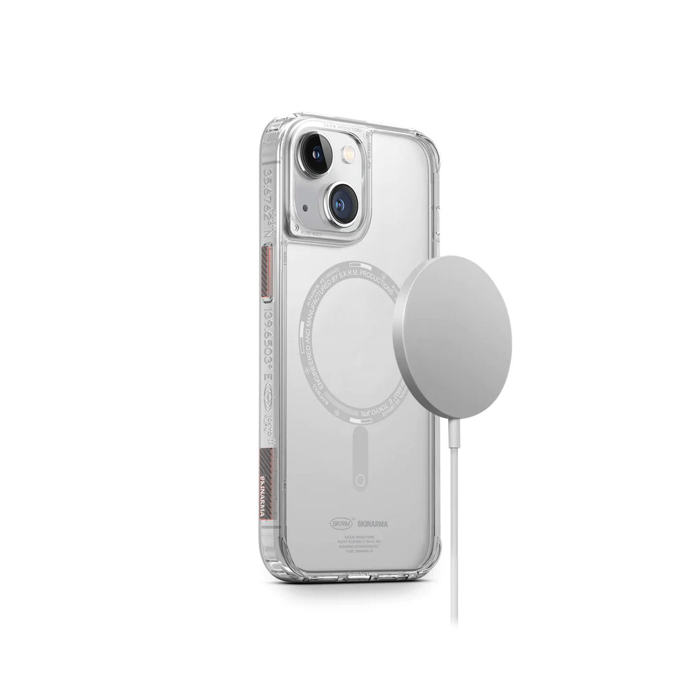 Picture of Apple iPhone 14 6.1 Case | Skinarma Saido MagCharge Series Drop Protection Case with Magsafe Magnetic Charging Compatible for iPhone 14 6.1 (Clear)