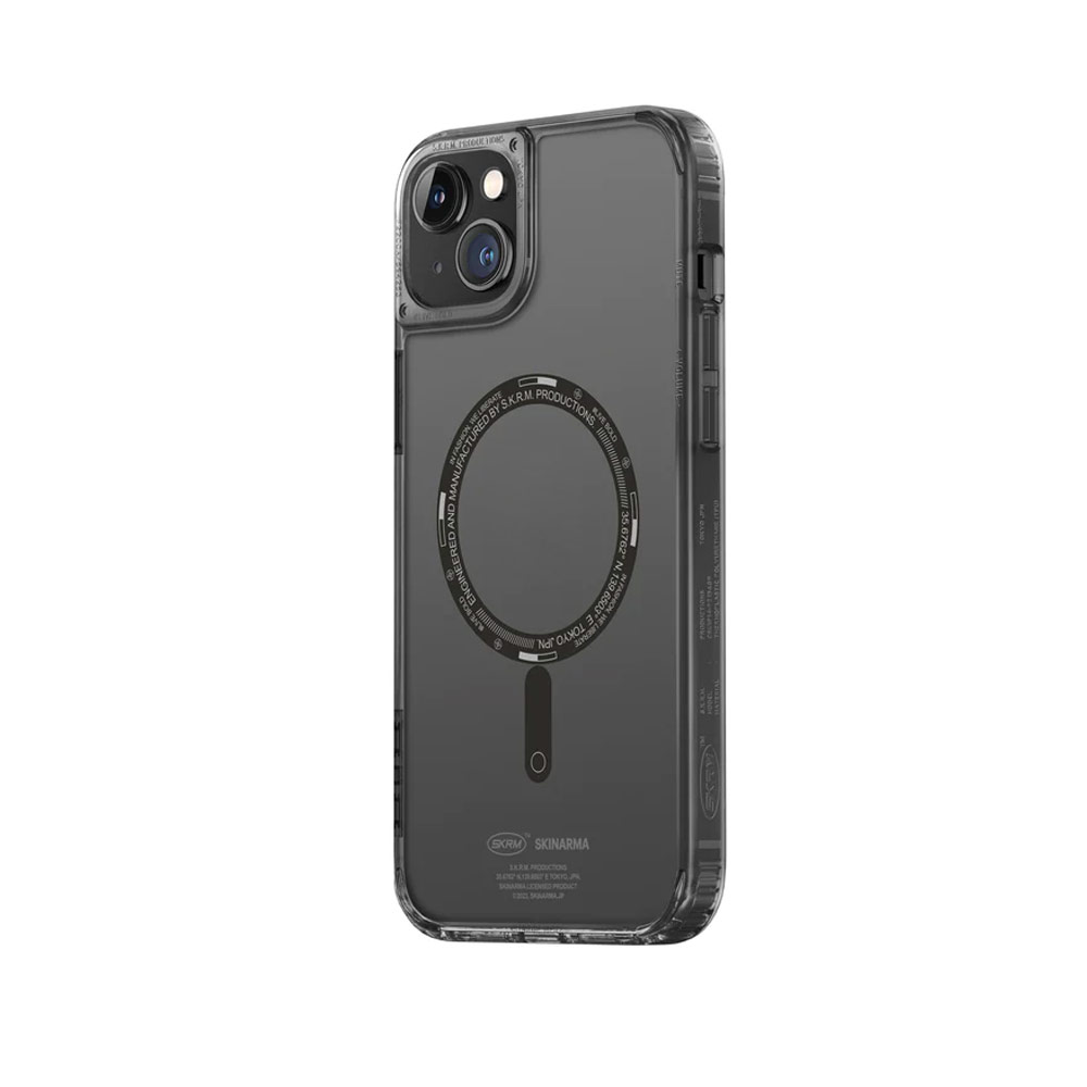 Picture of Apple iPhone 14 6.1 Case | Skinarma Saido MagCharge Series Drop Protection Case with Magsafe Magnetic Charging Compatible for iPhone 14 6.1 (Smoke)