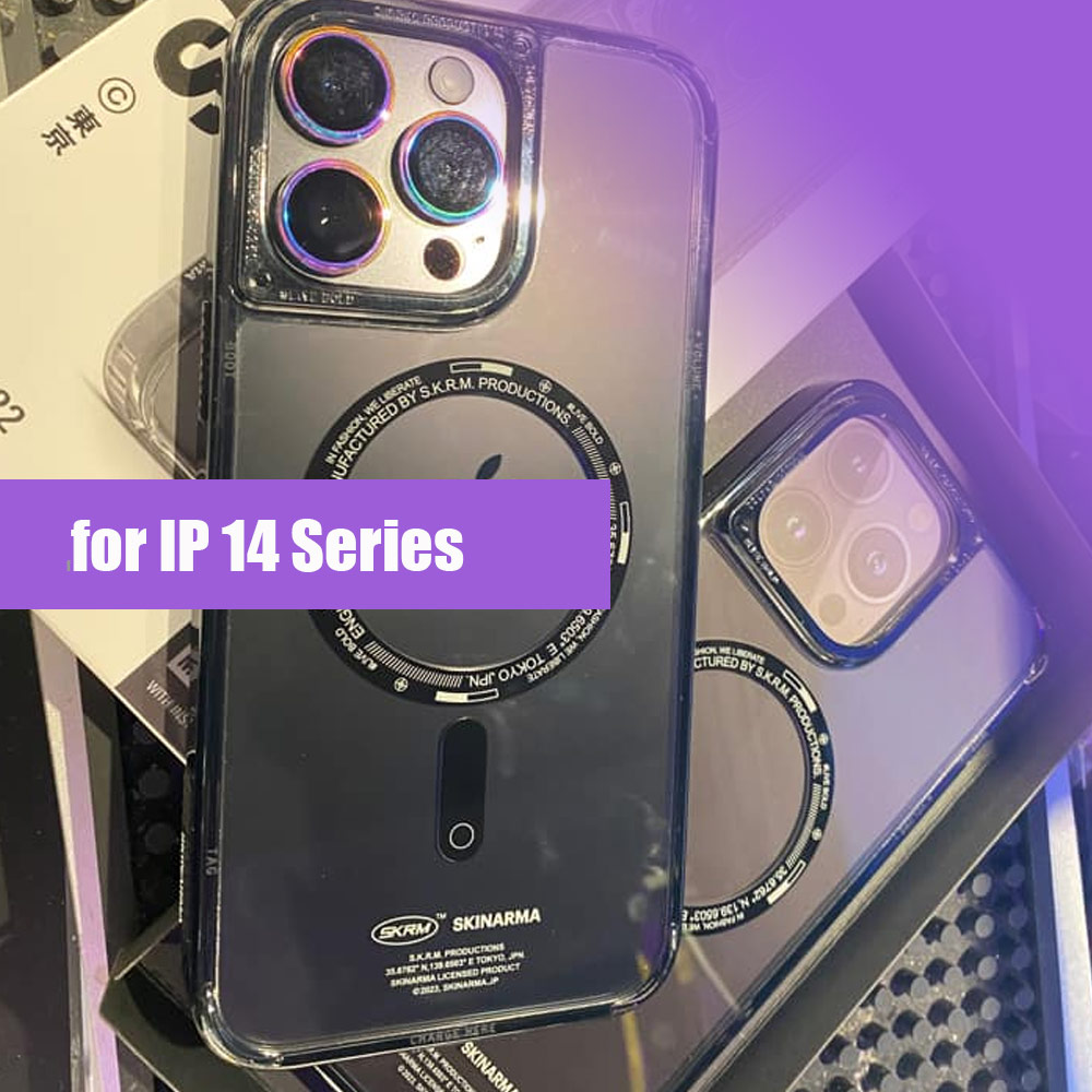 Picture of Apple iPhone 14 Pro Max 6.7 Case | Skinarma Saido MagCharge Series Drop Protection Case with Magsafe Magnetic Charging Compatible for iPhone 14 Pro Max 6.7 (Smoke)