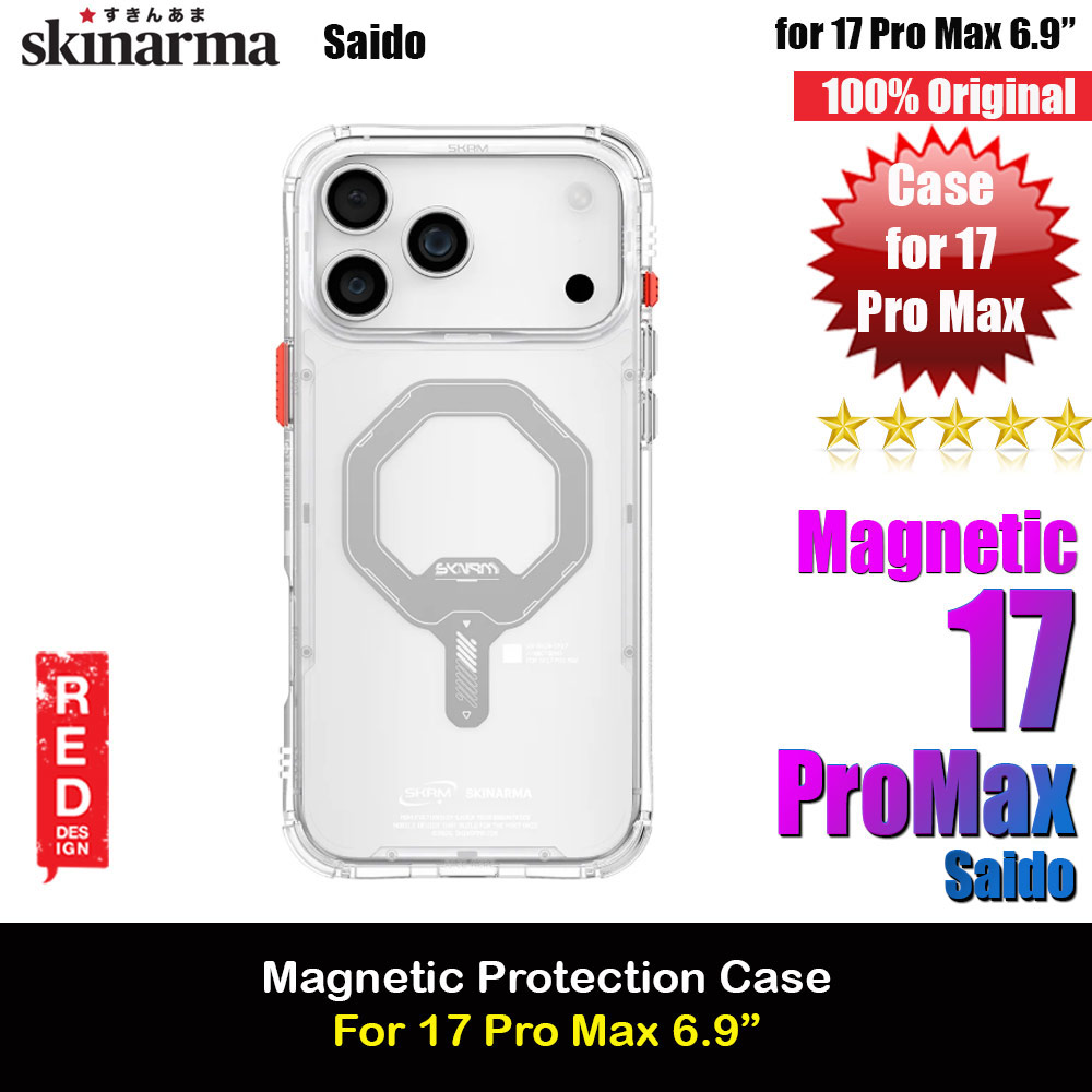 Picture of Skinarma Saido Magcharge Drop Protection Case for iPhone 17 Pro Max 6.9 (Clear) Apple iPhone 17 Pro Max 6.9- Apple iPhone 17 Pro Max 6.9 Cases, Apple iPhone 17 Pro Max 6.9 Covers, iPad Cases and a wide selection of Apple iPhone 17 Pro Max 6.9 Accessories in Malaysia, Sabah, Sarawak and Singapore 