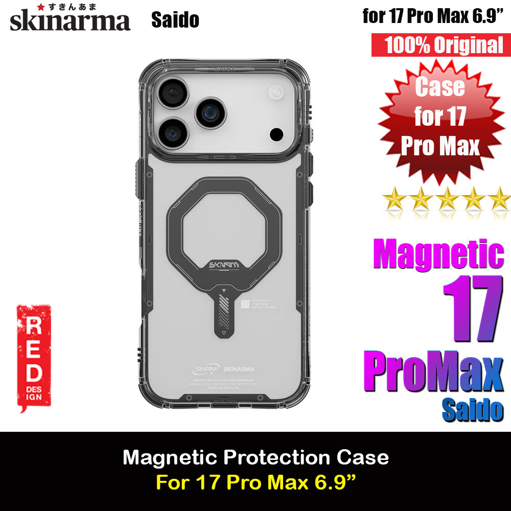 Picture of Skinarma Saido Magcharge Drop Protection Case for iPhone 17 Pro Max 6.9 (Graphite) Apple iPhone 17 Pro Max 6.9- Apple iPhone 17 Pro Max 6.9 Cases, Apple iPhone 17 Pro Max 6.9 Covers, iPad Cases and a wide selection of Apple iPhone 17 Pro Max 6.9 Accessories in Malaysia, Sabah, Sarawak and Singapore 