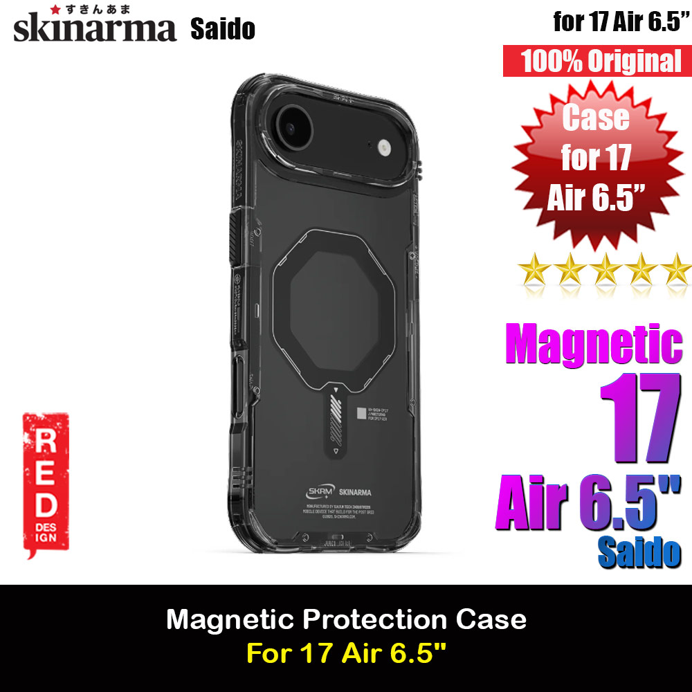 Picture of Skinarma Saido Magcharge Drop Protection Case for iPhone Air 6.5 (Black) Apple iPhone Air 6.5- Apple iPhone Air 6.5 Cases, Apple iPhone Air 6.5 Covers, iPad Cases and a wide selection of Apple iPhone Air 6.5 Accessories in Malaysia, Sabah, Sarawak and Singapore 