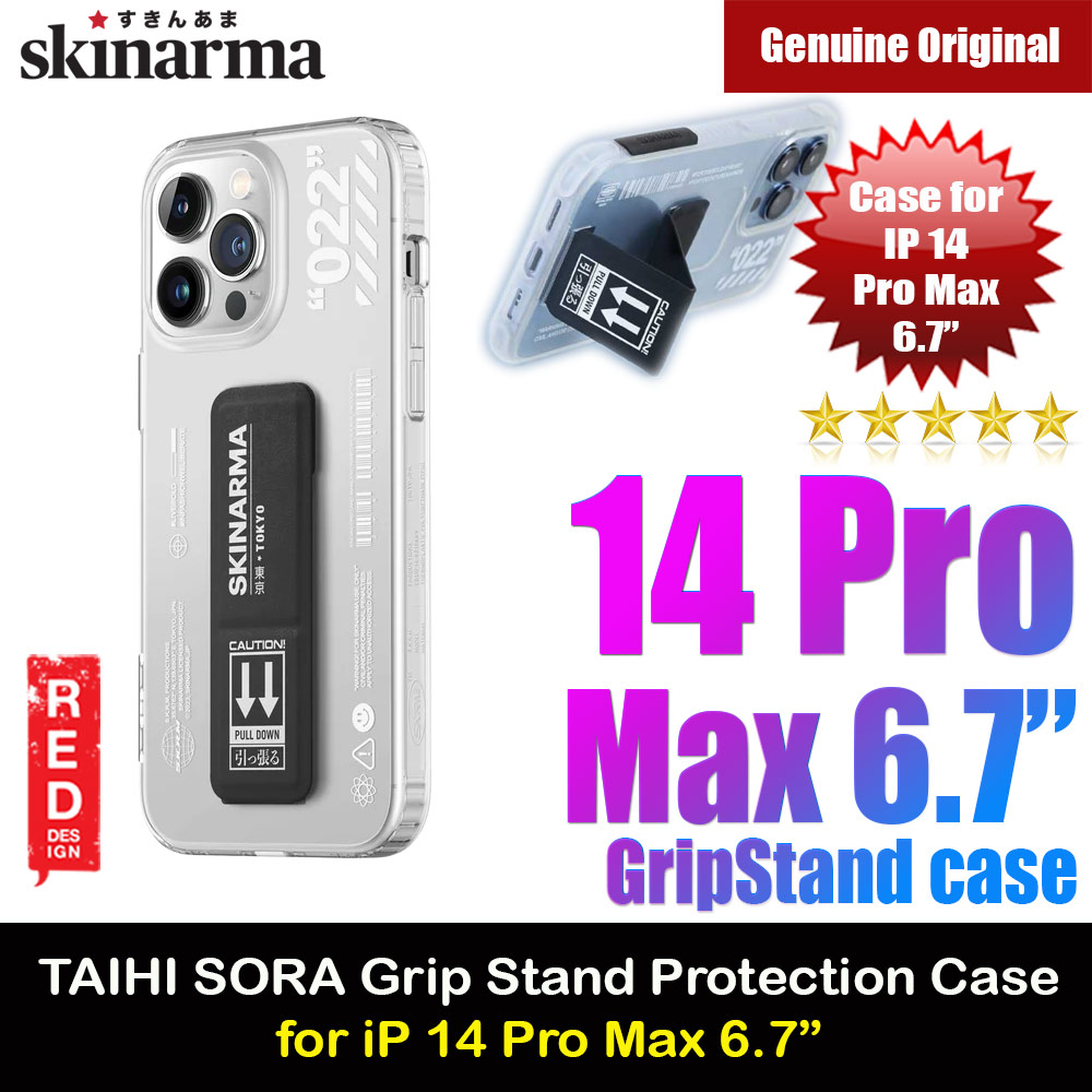 Picture of Skinarma Taihi Sora 4 Corners Drop Protection Grip Stand Case for iPhone 14 Pro Max 6.7 (Black) Apple iPhone 14 Pro Max 6.7- Apple iPhone 14 Pro Max 6.7 Cases, Apple iPhone 14 Pro Max 6.7 Covers, iPad Cases and a wide selection of Apple iPhone 14 Pro Max 6.7 Accessories in Malaysia, Sabah, Sarawak and Singapore 