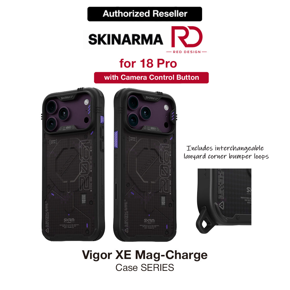 Picture of Skinarma VIGOR XE Magnetic Charge Drop Protection Case with Camera Control Button for iPhone 18 Pro 6.3 - Onyx Apple iPhone 18 Pro- Apple iPhone 18 Pro Cases, Apple iPhone 18 Pro Covers, iPad Cases and a wide selection of Apple iPhone 18 Pro Accessories in Malaysia, Sabah, Sarawak and Singapore 