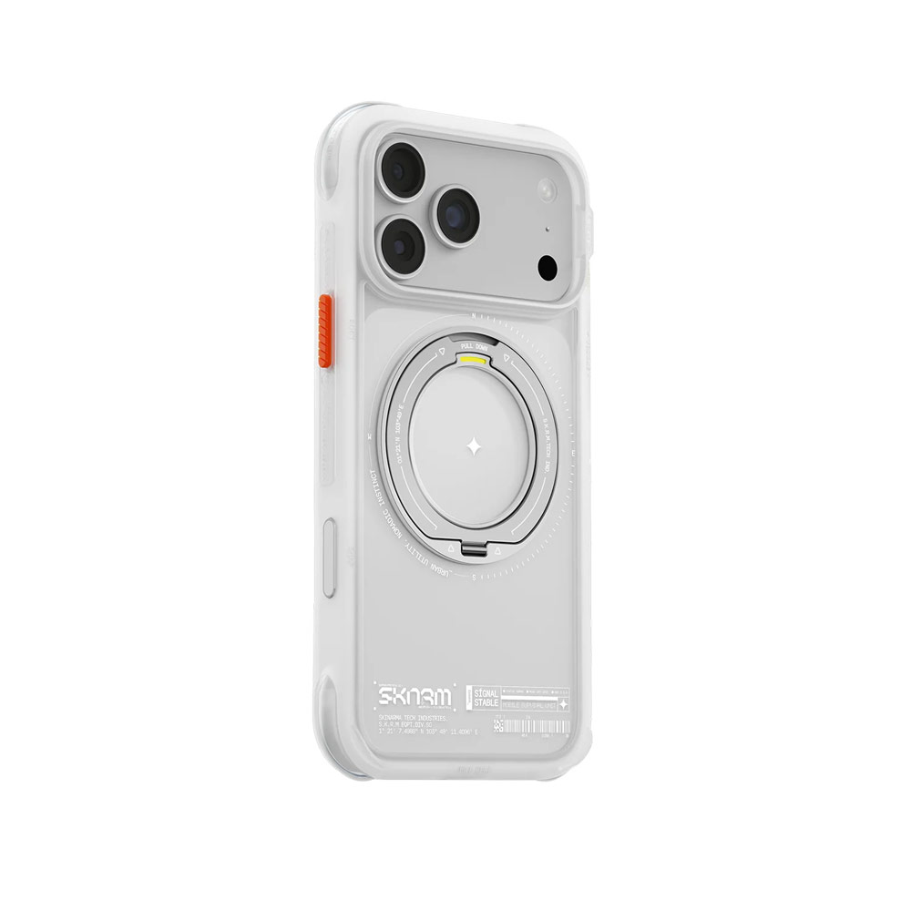 Picture of Apple iPhone 18 Pro Max Case | Skinarma Atlas Magnetic Charge 360° Rotatable Kickstand Drop Protection Case for iPhone 18 Pro Max 6.9 - Frost