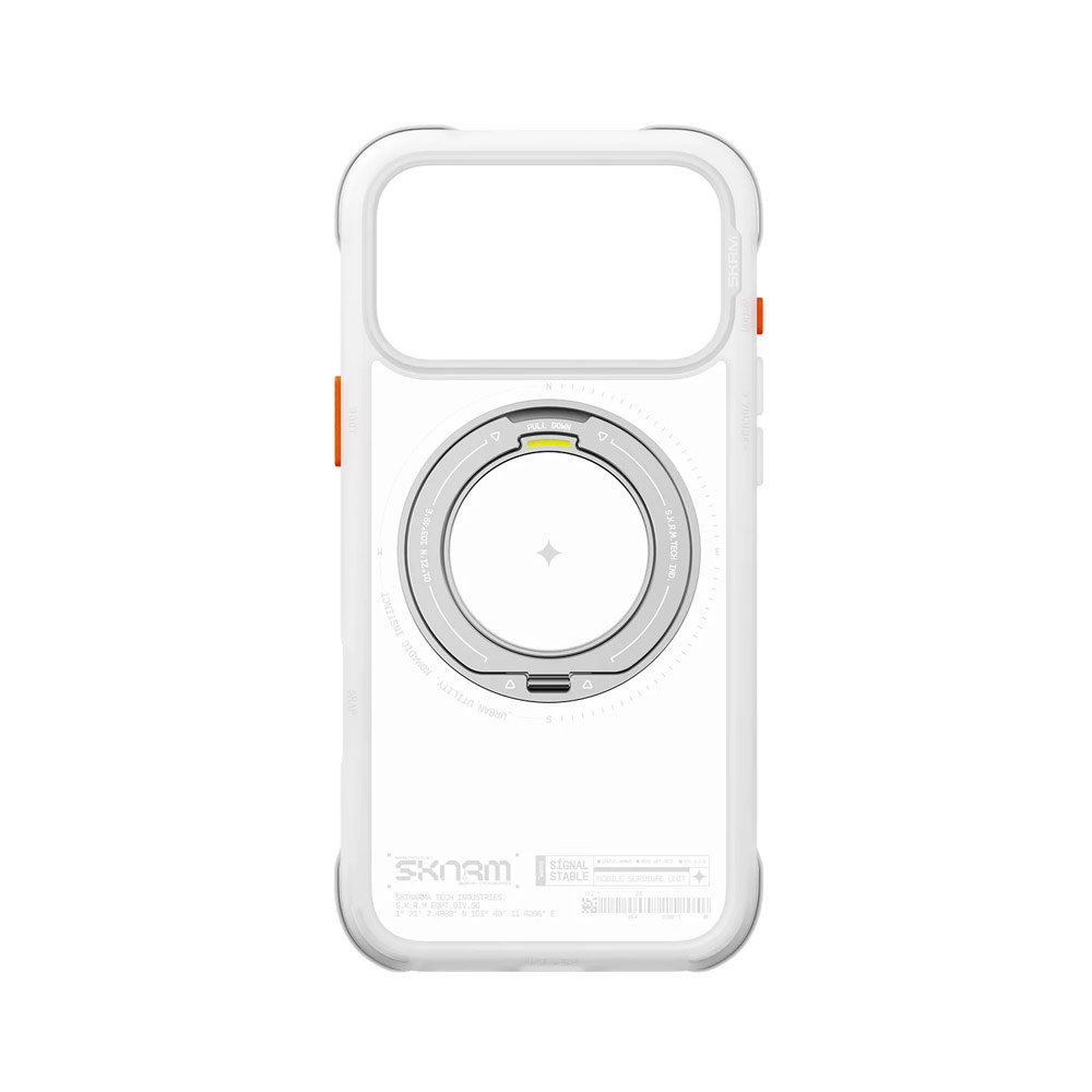 Picture of Apple iPhone 18 Pro Max Case | Skinarma Atlas Magnetic Charge 360° Rotatable Kickstand Drop Protection Case for iPhone 18 Pro Max 6.9 - Frost