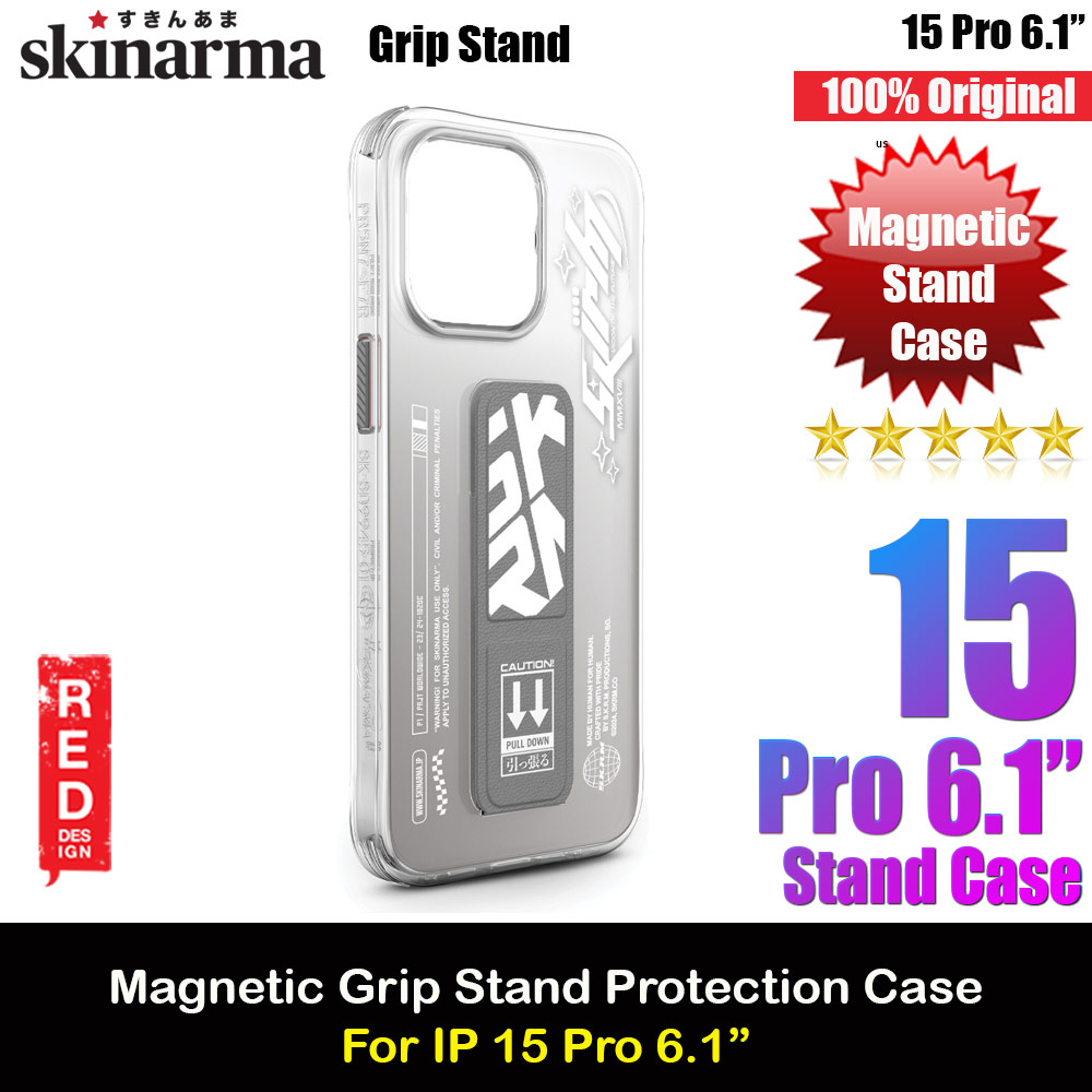 Picture of Skinarma Kickstand Grip Stand Drop Protection Case for iPhone 15 Pro 6.1 (Cosmo Grey) Apple iPhone 15 Pro 6.1- Apple iPhone 15 Pro 6.1 Cases, Apple iPhone 15 Pro 6.1 Covers, iPad Cases and a wide selection of Apple iPhone 15 Pro 6.1 Accessories in Malaysia, Sabah, Sarawak and Singapore 