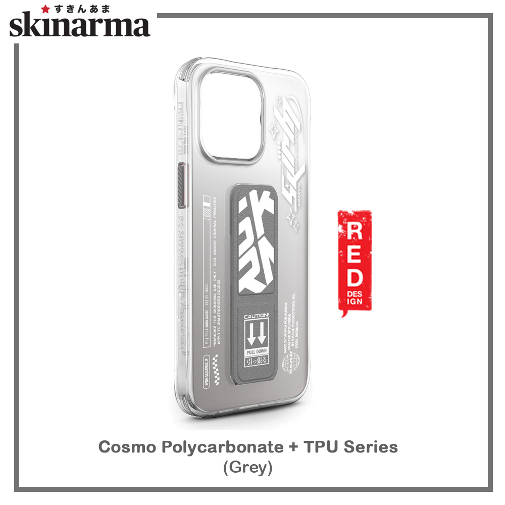 Picture of Apple iPhone 15 Pro Max 6.7 Case | Skinarma Kickstand Grip Stand Drop Protection Case for iPhone 15 Pro Max 6.7 (Cosmo Grey)