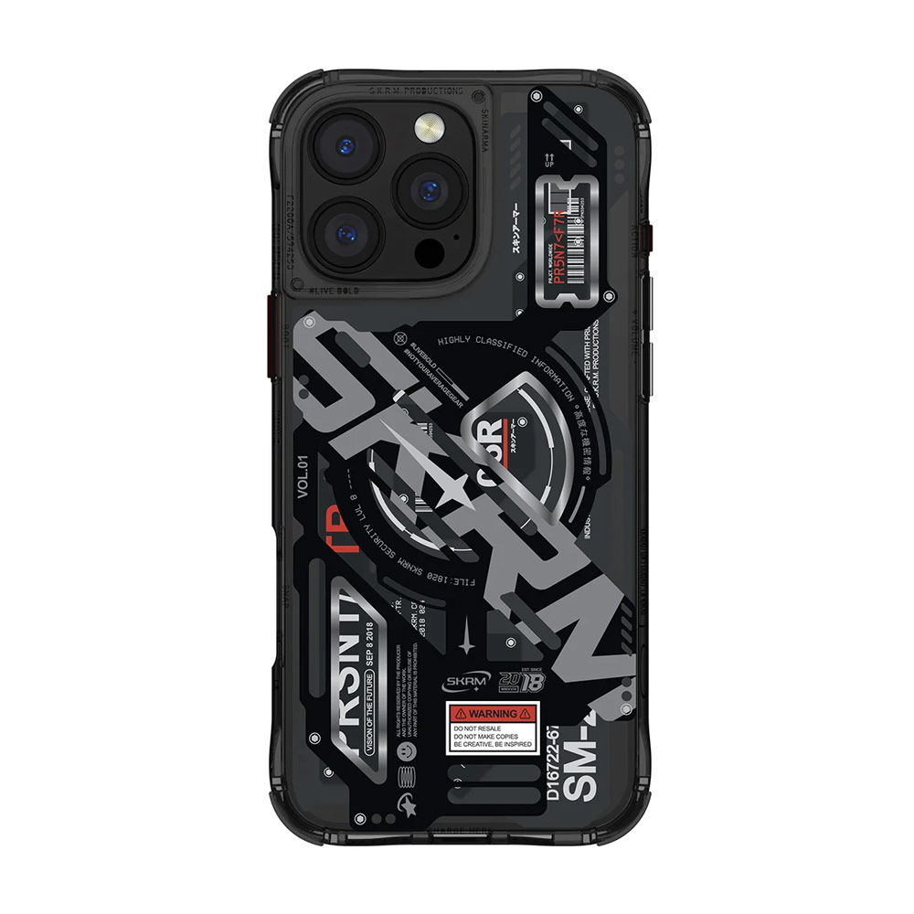 Picture of Apple iPhone 16 Pro 6.3 Case | Skinarma Ekho Magnetic Charge Drop Protection Case for iPhone 16 Pro 6.3 (Black)