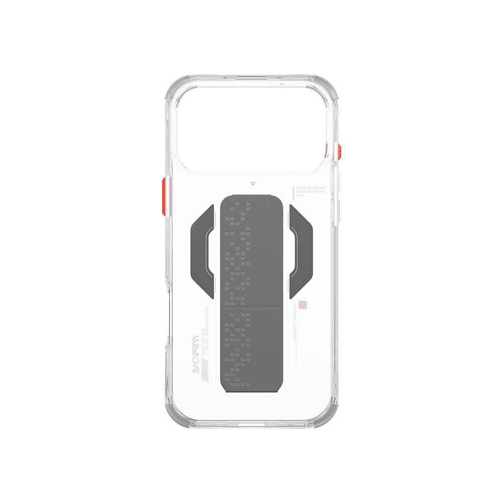 Picture of Apple iPhone 17 Pro 6.3 Case | Skinarma Haxa Magcharge Grip Stand Droop Protection Case for iPhone 17 Pro 6.3 (Clear)