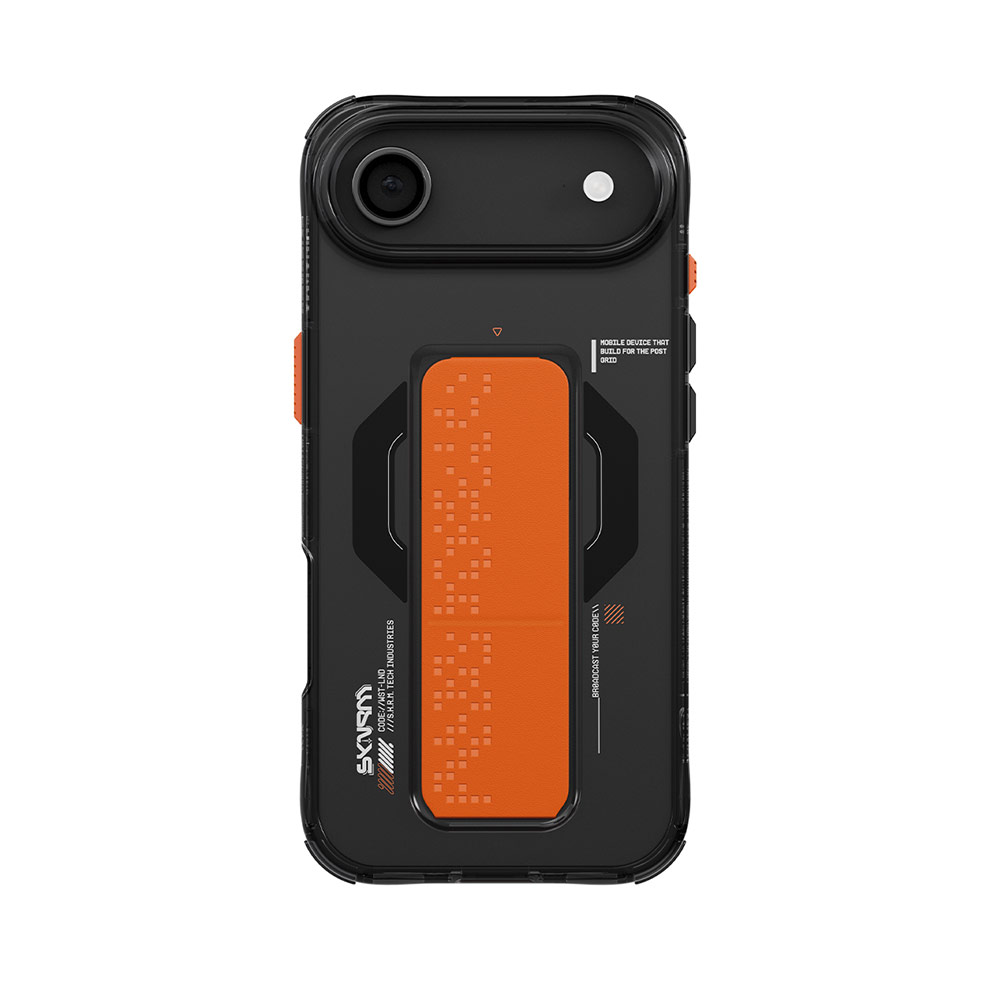 Picture of Apple iPhone Air 6.5 Case | Skinarma Haxa Magcharge Grip Stand Droop Protection Case for iPhone Air 6.5 (Graphite)