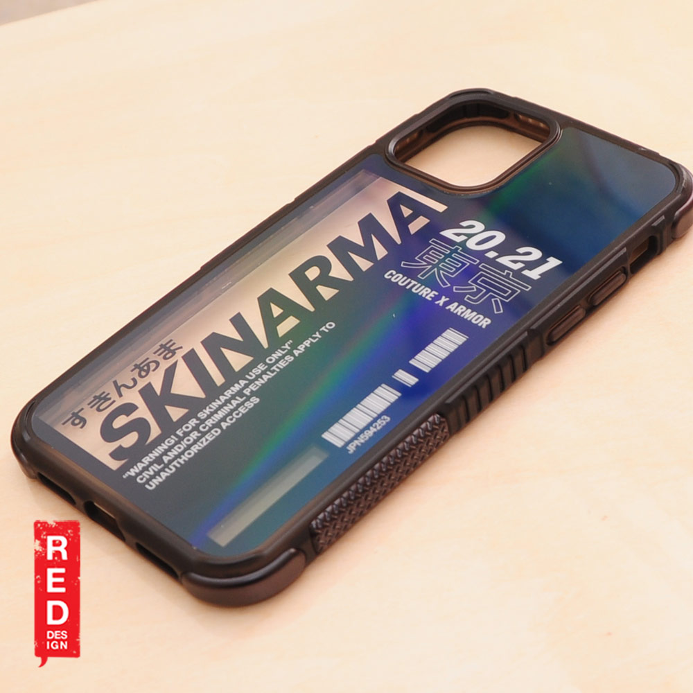 Picture of Apple iPhone 12 6.1 Case | Skinarma Garasu Series Four Corner Drop Protection Case for iPhone 12 iPhone 12 Pro 6.1 (Black)