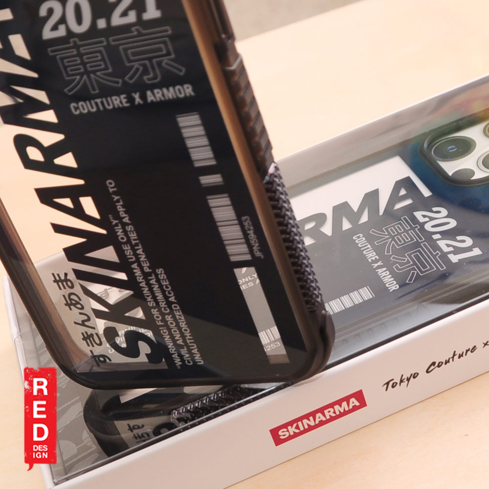 Picture of Apple iPhone 12 6.1 Case | Skinarma Garasu Series Four Corner Drop Protection Case for iPhone 12 iPhone 12 Pro 6.1 (Black)