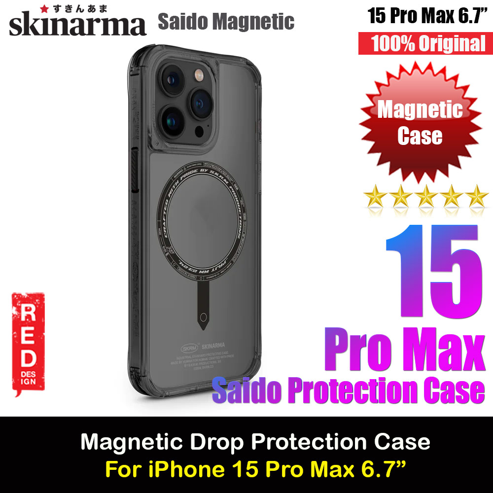 Picture of Skinarma Saido Magsafe Series Drop Protection Case for iPhone 15 Pro Max 6.7 (Black) Apple iPhone 15 Pro Max 6.7- Apple iPhone 15 Pro Max 6.7 Cases, Apple iPhone 15 Pro Max 6.7 Covers, iPad Cases and a wide selection of Apple iPhone 15 Pro Max 6.7 Accessories in Malaysia, Sabah, Sarawak and Singapore 