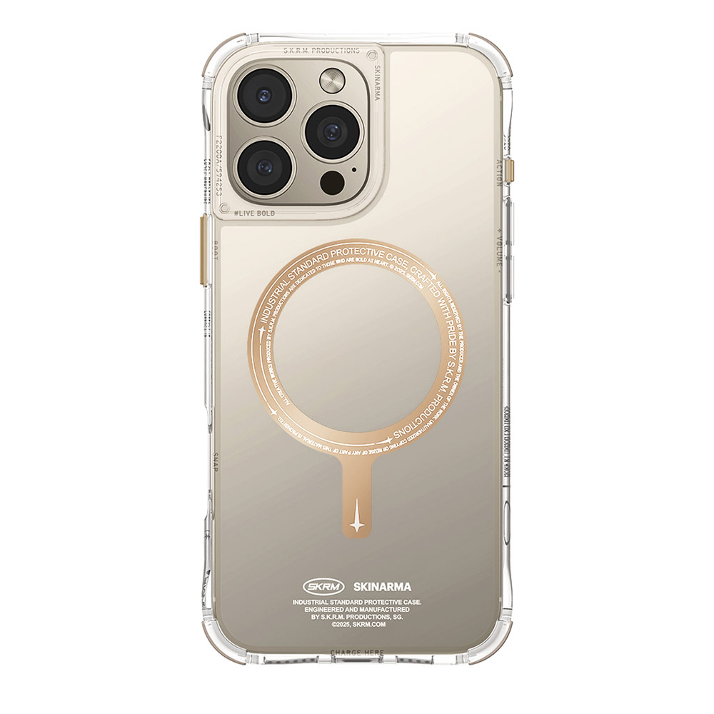 Picture of Apple iPhone 16 Pro 6.3 Case | Skinarma Saido Magsafe Series Drop Protection Case Prime Edition for iPhone 16 Pro 6.3 (Champagne)