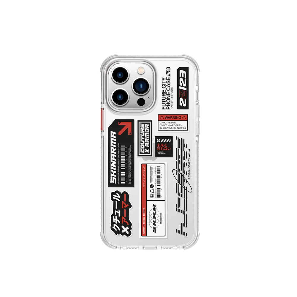 Picture of Apple iPhone 14 Pro Max 6.7 Case | Skinarma Taito Hybrid Waveline Impact Bumper with Enhanced 4 Corners Drop Protection Case for iPhone 14 Pro Max 6.7 (Clear)