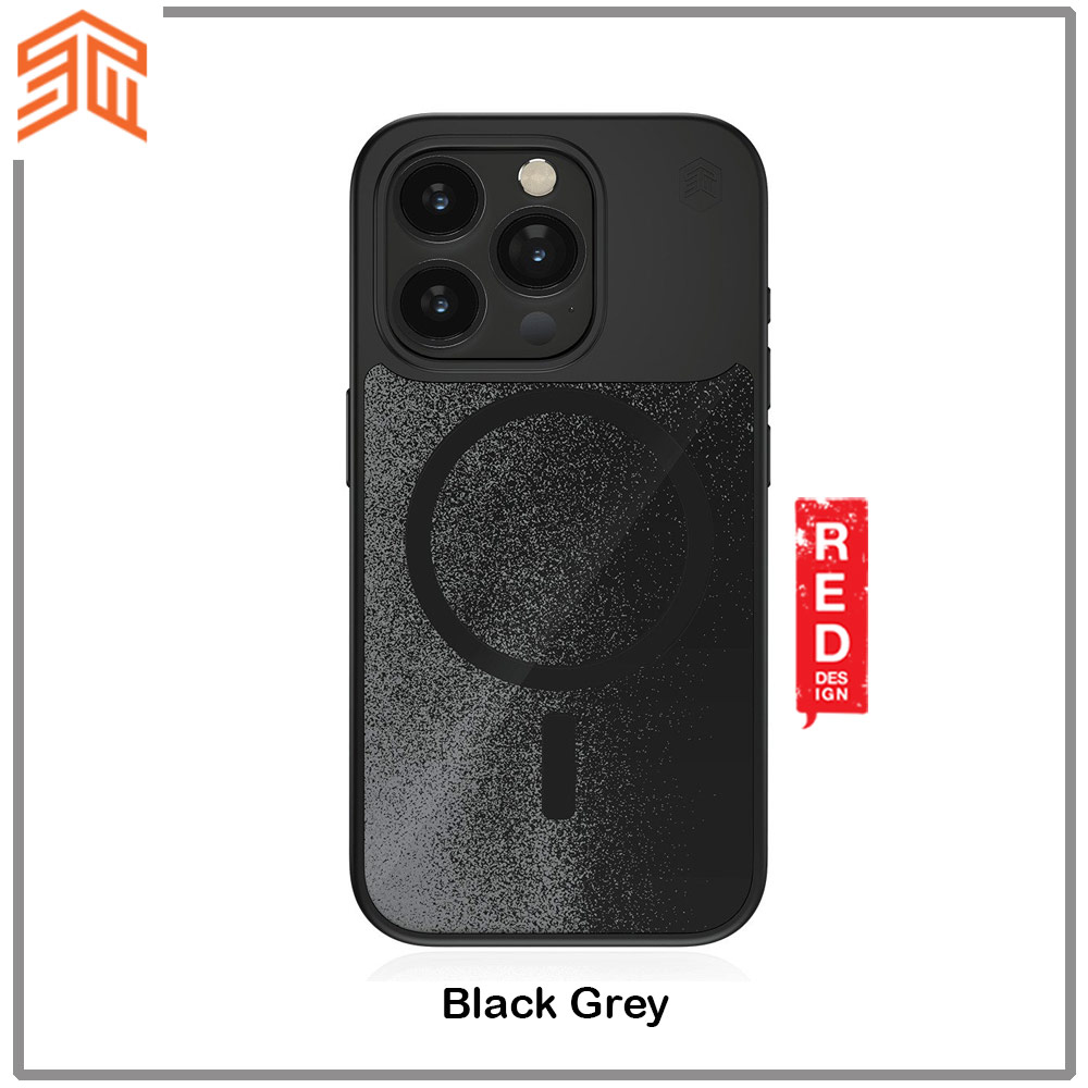 Picture of Apple iPhone 15 Pro Max 6.7 Case | STM Relax Sand Magnetic Drop Protection Case for iPhone 15 Pro Max 6.7 (Black Grey)