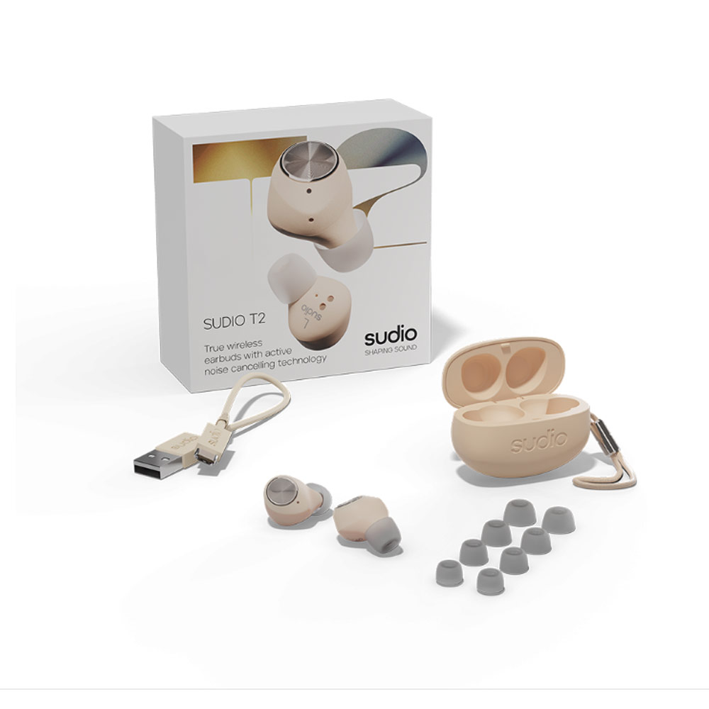 Picture of Samsung Galaxy Note 20 Ultra | Sudio T2 TWS True Wireless Bluetooth Earbuds Splash Proof Dual Microphone Clear Sound (Sand)