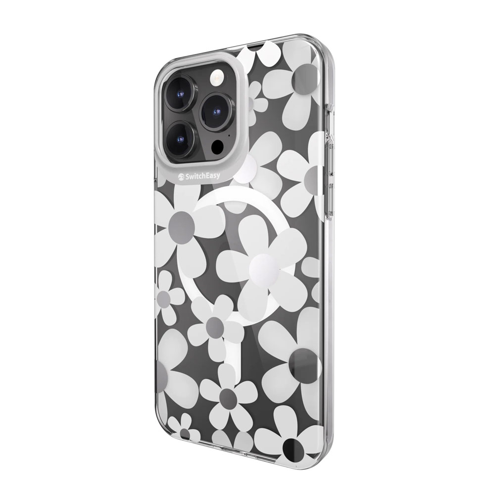 Picture of Apple iPhone 15 Pro 6.1 Case | Switcheasy Artist Double In Mold Decoration Fashionable Magsafe Compatible Case for Apple iPhone 15 Pro 6.1 (Fleur)